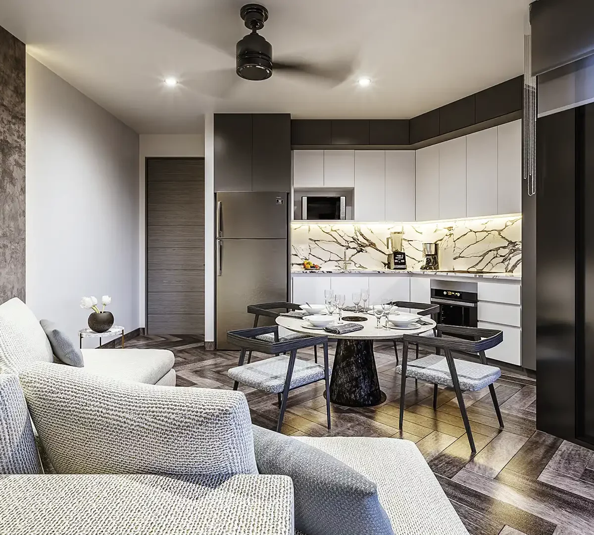 renders interiores para desarrollos inmobiliarios en merida preventa de residencias