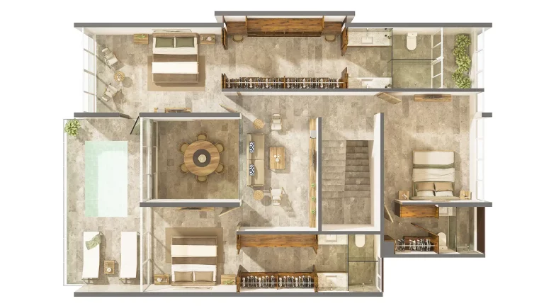 renders para edificios en planos